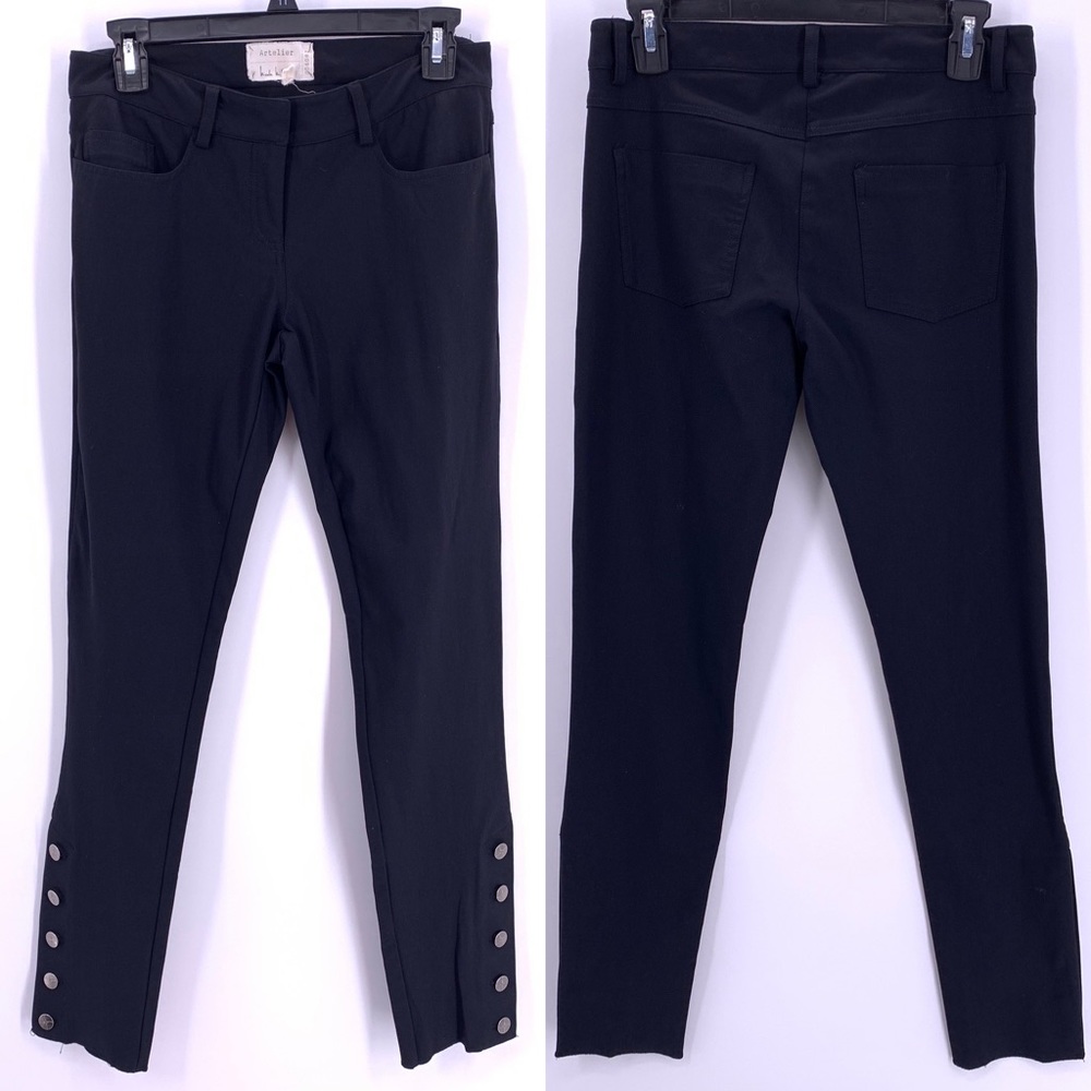 Artelier Nicole Miller Sz 4 Black Skinny Pants